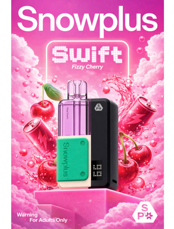 Vape Snowplus Swift 12k Puffs Kit / Fizzy Cherry