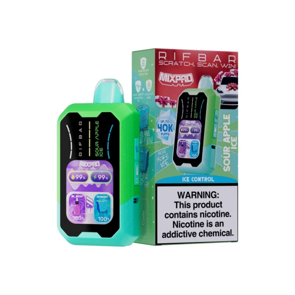 Vape Rifbar Sweet+nic Ice+nic Manzana Verde - Sour Apple Ice