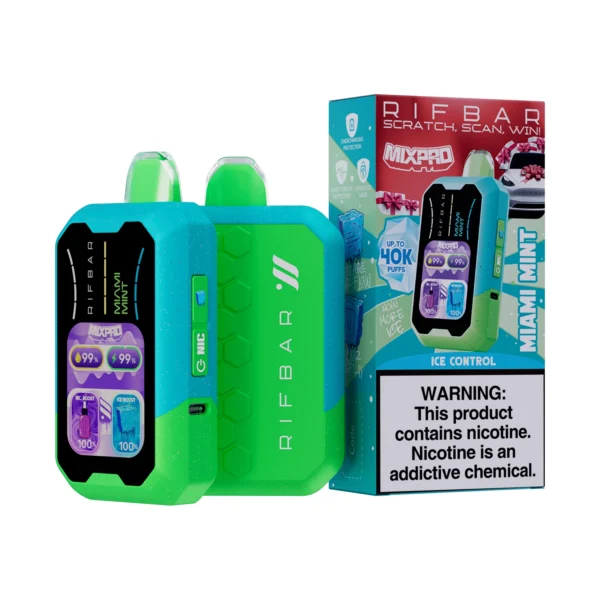 Vape Rifbar Sweet+nic Ice+nic Menta Fresca - Miami Mint