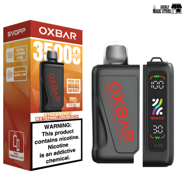 VAPE OXBAR SVOPP 35K - KIT BATERIA + POD STRAWBERRY WATERMELON PEACH
