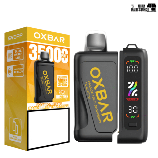 VAPE OXBAR SVOPP 35K - KIT BATERIA + POD - PASSION FRUIT RASPBERRY TANGERINE